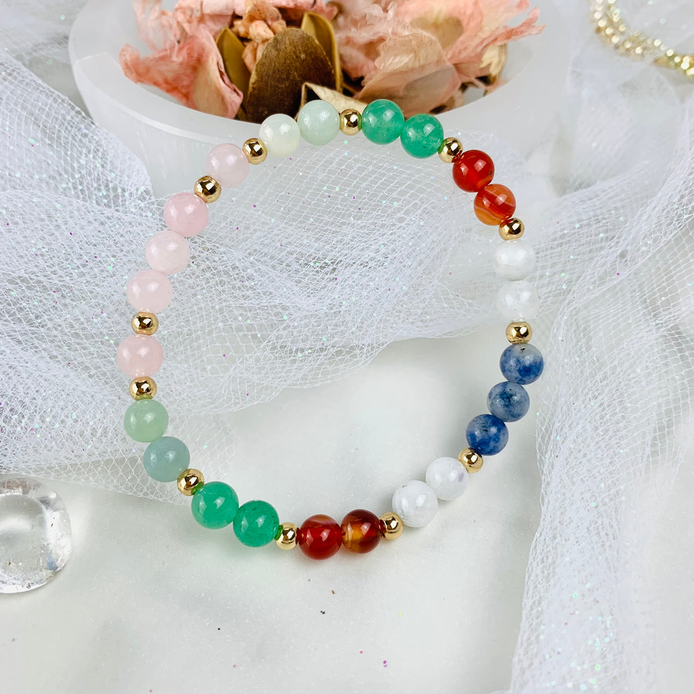 Libra Zodiac Crystal Beaded Bracelet Horoscopes Astrology Libra Zodiac Gem Bracelets Gifts for Her | 6mm crystal beaded bracelets | jewelry with meaning | soul charms