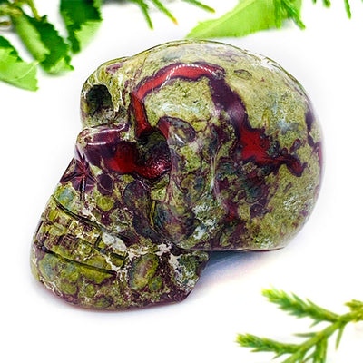 Crystal Skull - Dragon Blood Jasper Crystal Skull (1.5")