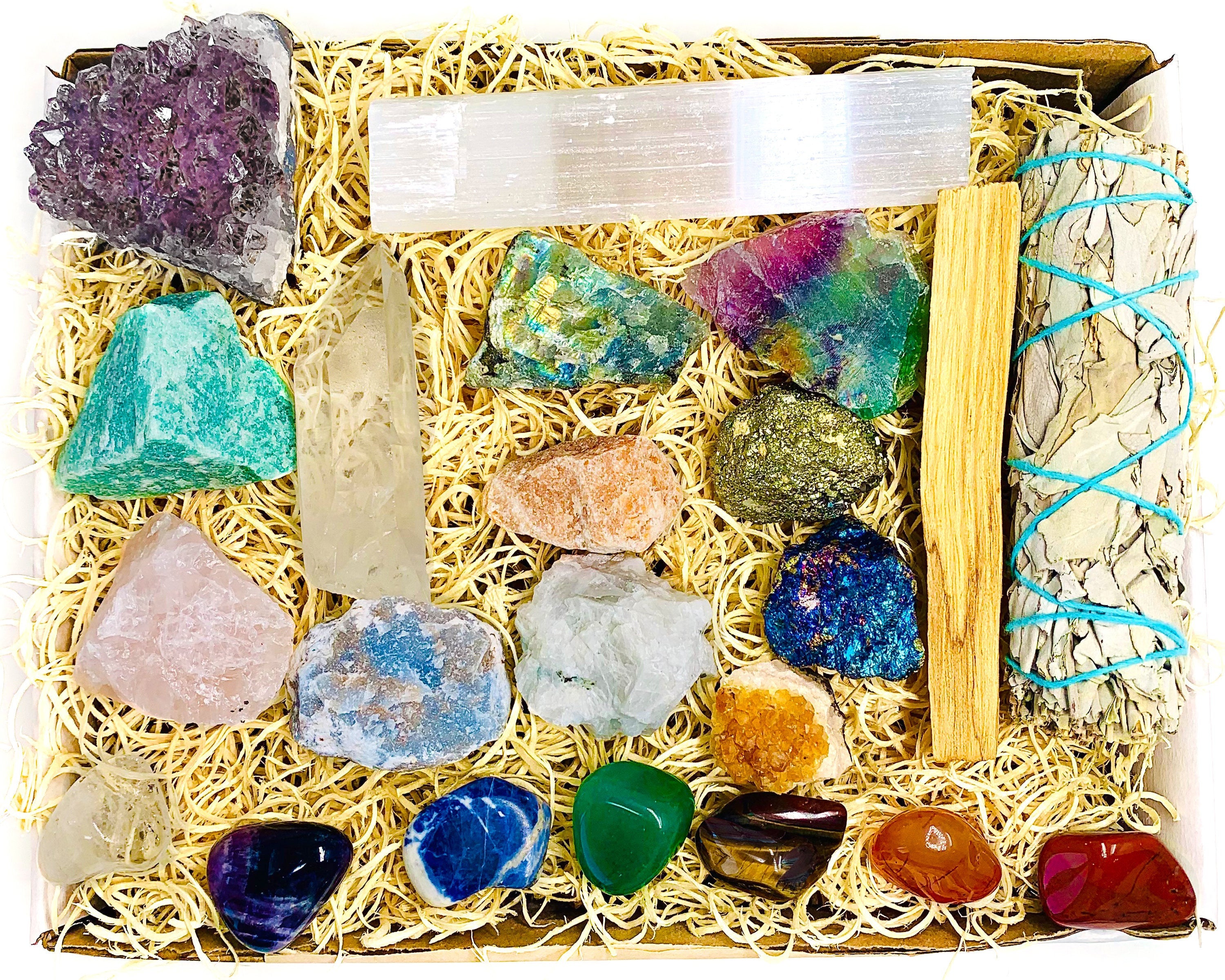 Raw Crystal Collector's Box, Crystal Kit, Crystal Gift Set, Meditation  Altar, Crystal Gift Box, Crystal Collection