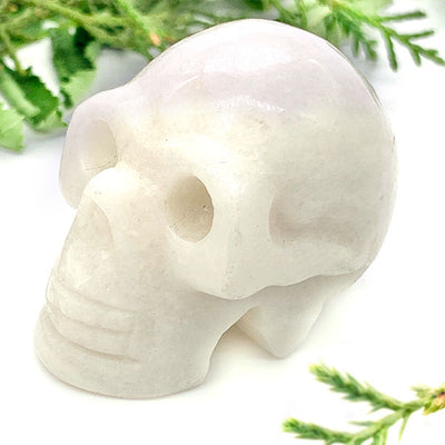 Crystal Skull - White Jade Crystal Skull (1.5")