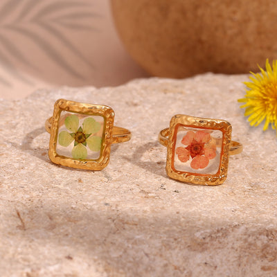 18K Gold Waterproof Stacking Rings
