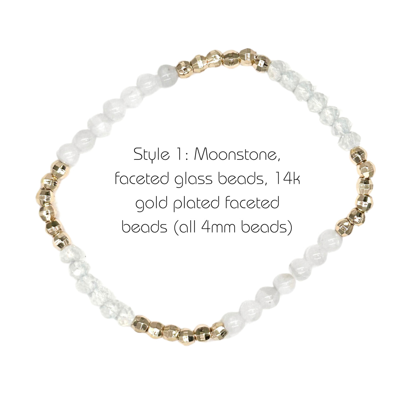 Divine Light Moonstone Selenite Clear Quartz Bracelet Set