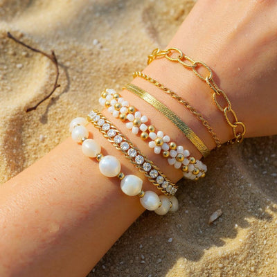 Japanese Miyuki Beaded Flower Bracelet