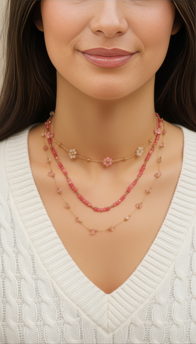 Birthstone Crystal Gemstone Choker Necklace, Waterproof 18K Gold Accents