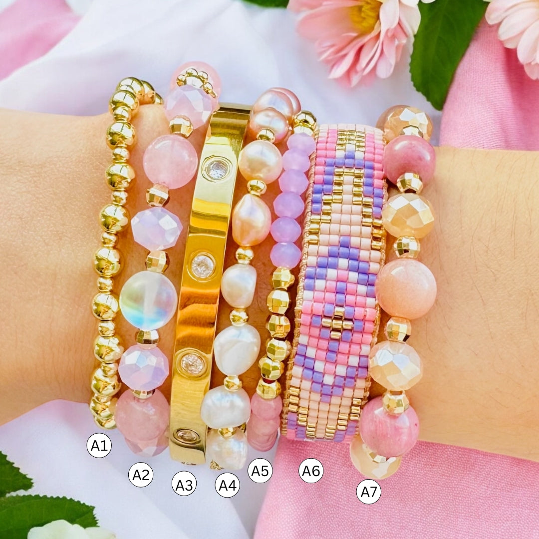 Pink Gold Themed Build-Your-Own Bracelet Set