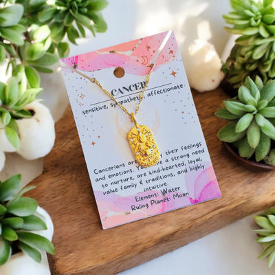 Zodiac Astrology Gold Necklaces - 18K Plated Waterproof