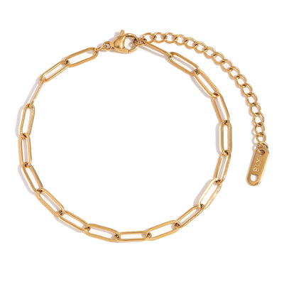 Dainty Gold Layering Bracelets Waterproof, 18K Gold Plated