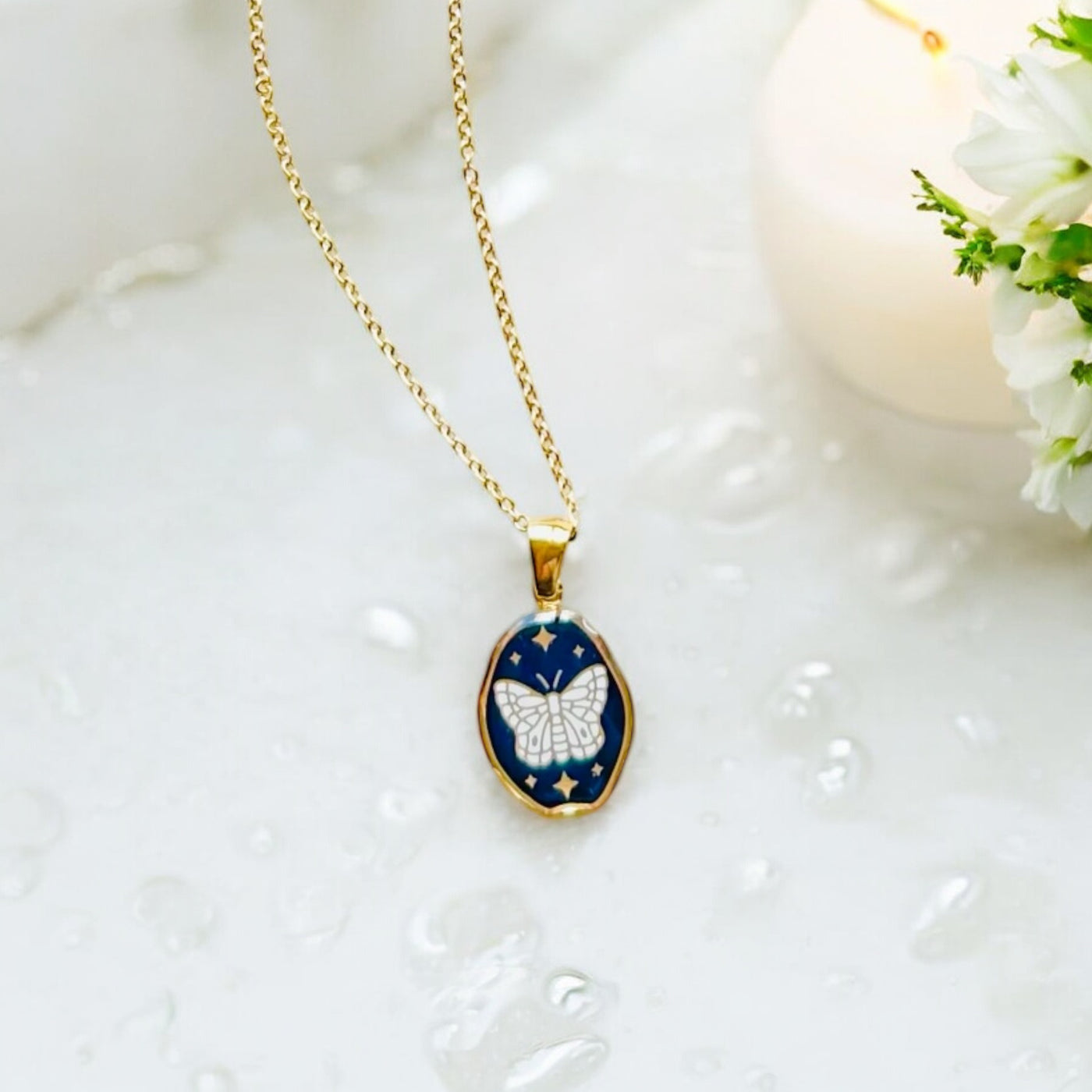 Butterfly Metamorphosis - 18K Gold Plated, Waterproof Necklace