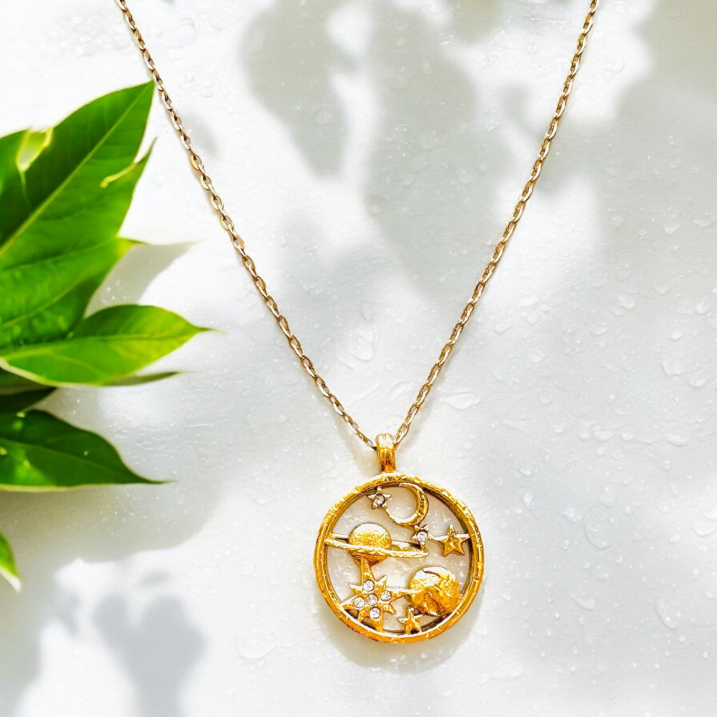 The Universe - 18K Gold Plated,  Waterproof Necklace