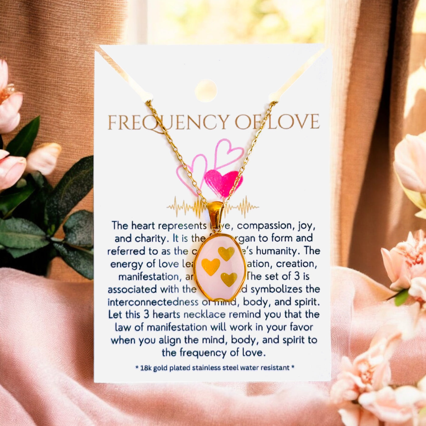 Frequency of Love - 18K Gold Plated, Waterproof Necklace