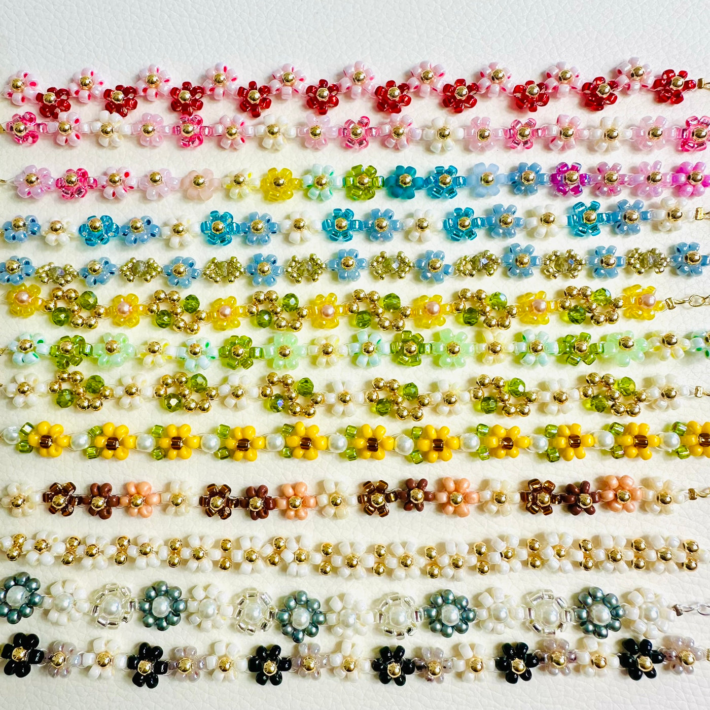 Japanese Miyuki Beaded Flower Bracelet