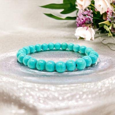 Island Blue Turquoise Howlite Amazonite Crystal Bracelet Set