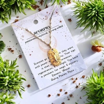 Zodiac Astrology Gold Necklaces - 18K Plated Waterproof