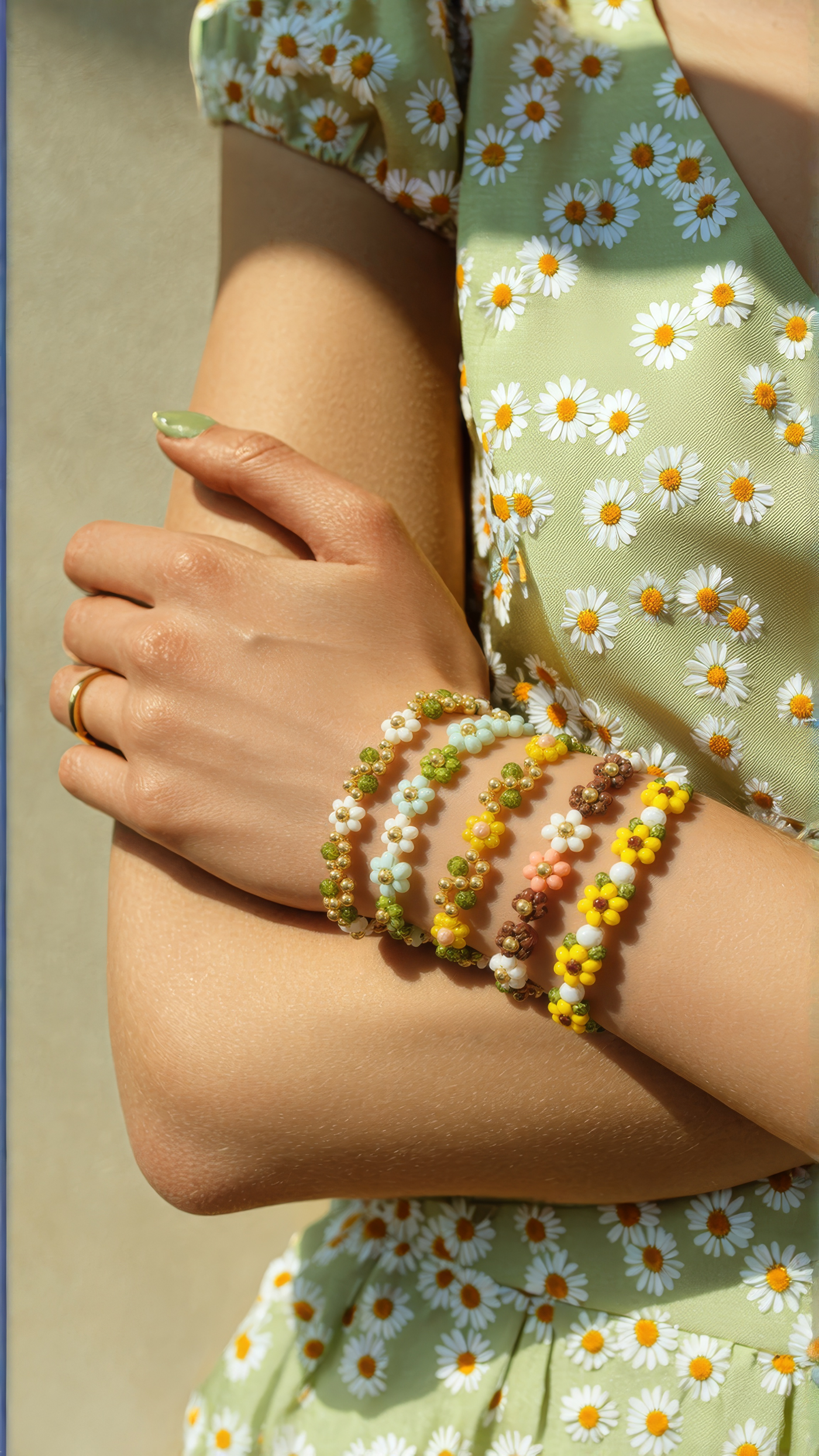 Japanese Miyuki Beaded Flower Bracelet