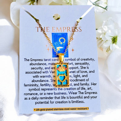 Tarot Card Necklaces - 18K Gold Plated, Waterproof