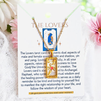 Tarot Card Necklaces - 18K Gold Plated, Waterproof