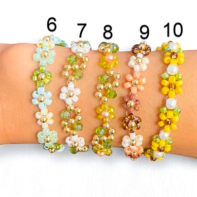 Japanese Miyuki Beaded Flower Bracelet