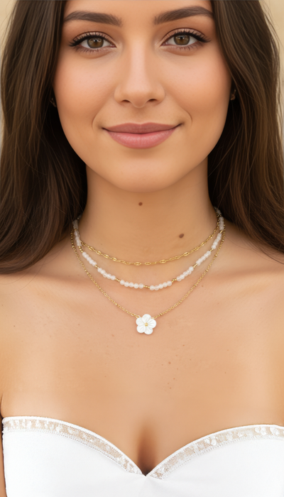 Birthstone Crystal Gemstone Choker Necklace, Waterproof 18K Gold Accents