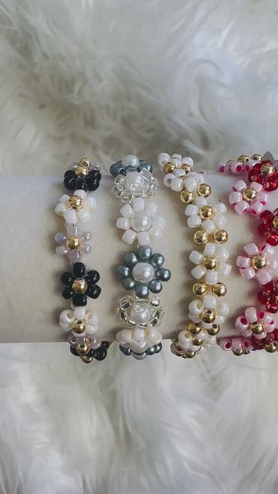 Japanese Miyuki Beaded Flower Bracelet