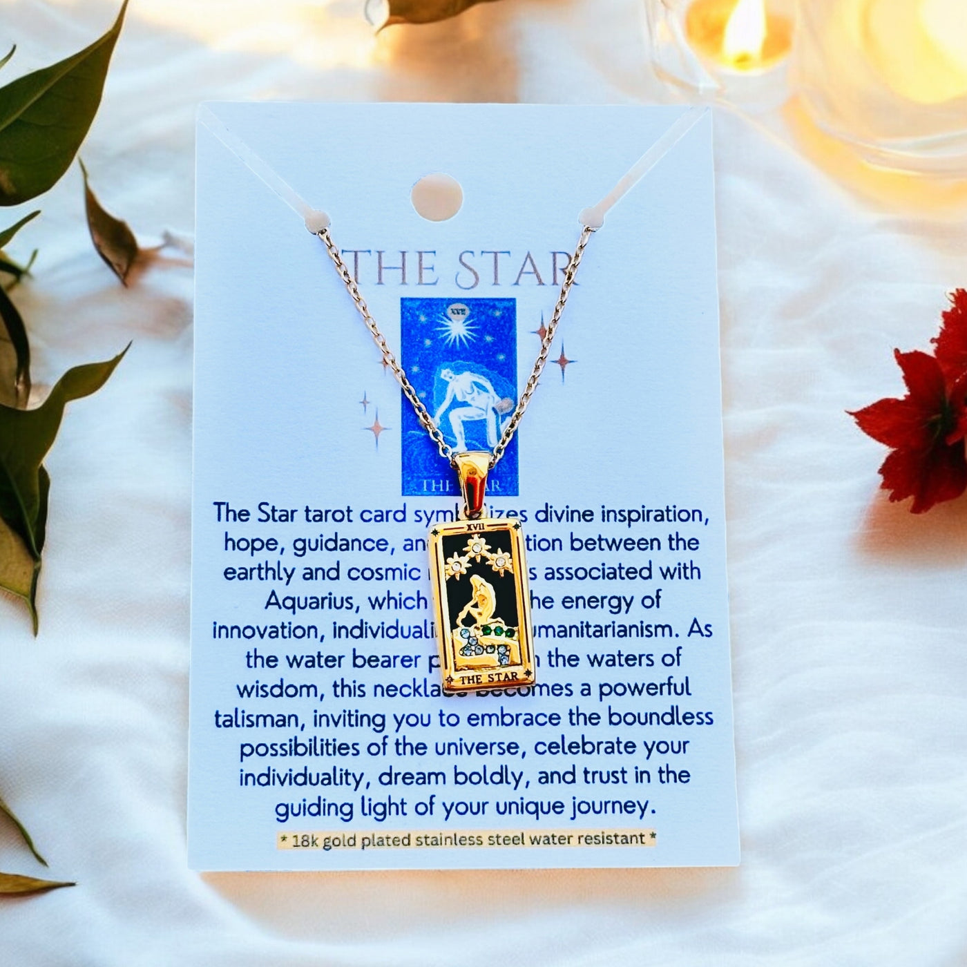 Tarot Card Necklaces - 18K Gold Plated, Waterproof