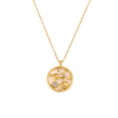 The Universe - 18K Gold Plated,  Waterproof Necklace