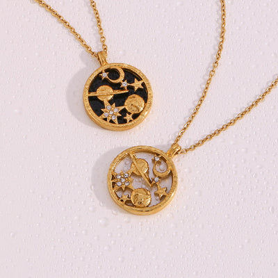 The Universe - 18K Gold Plated,  Waterproof Necklace