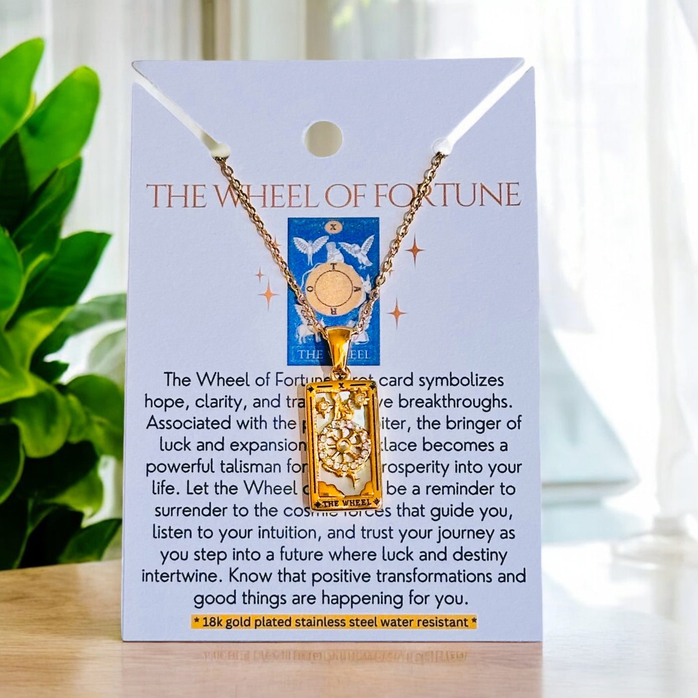 Tarot Card Necklaces - 18K Gold Plated, Waterproof