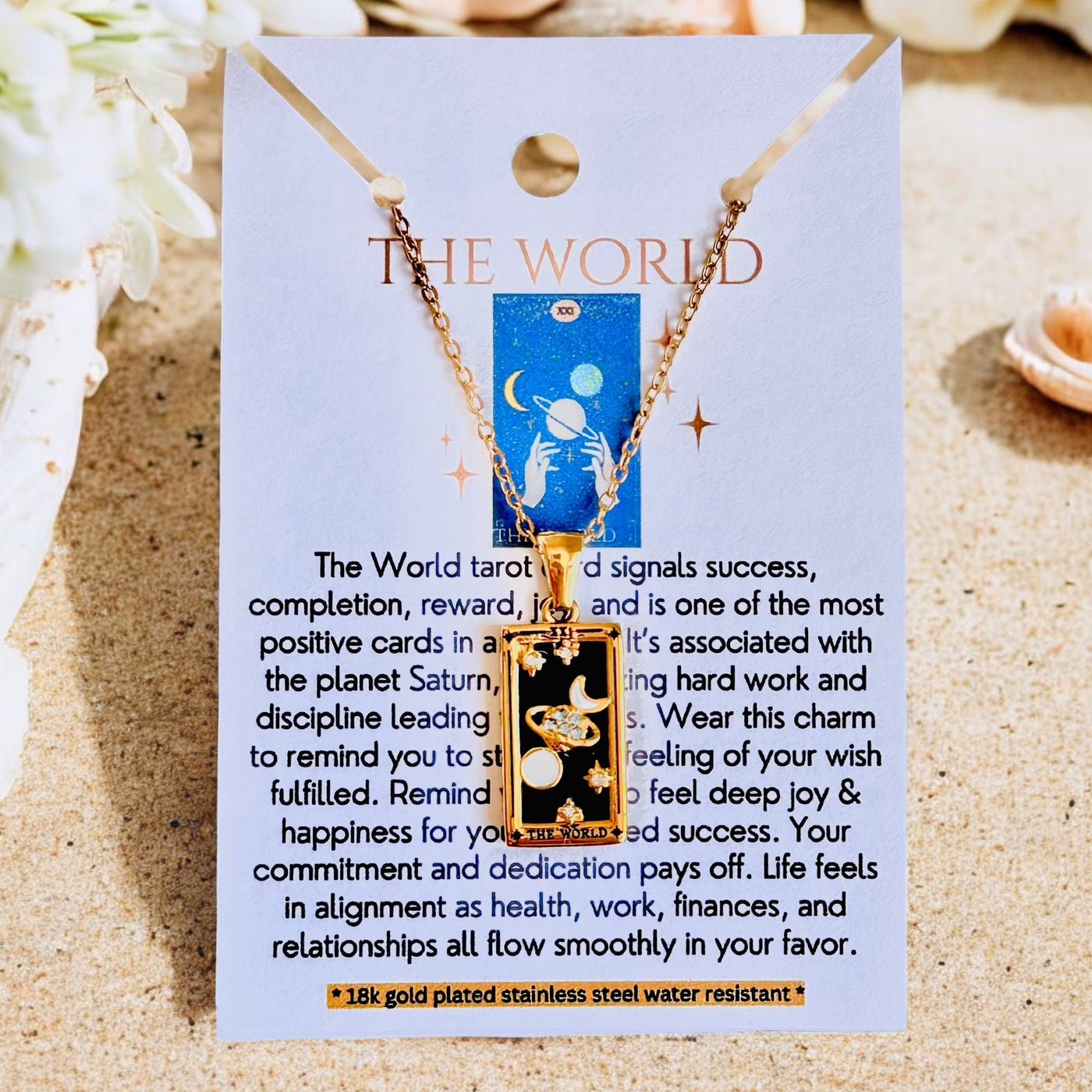 Tarot Card Necklaces - 18K Gold Plated, Waterproof