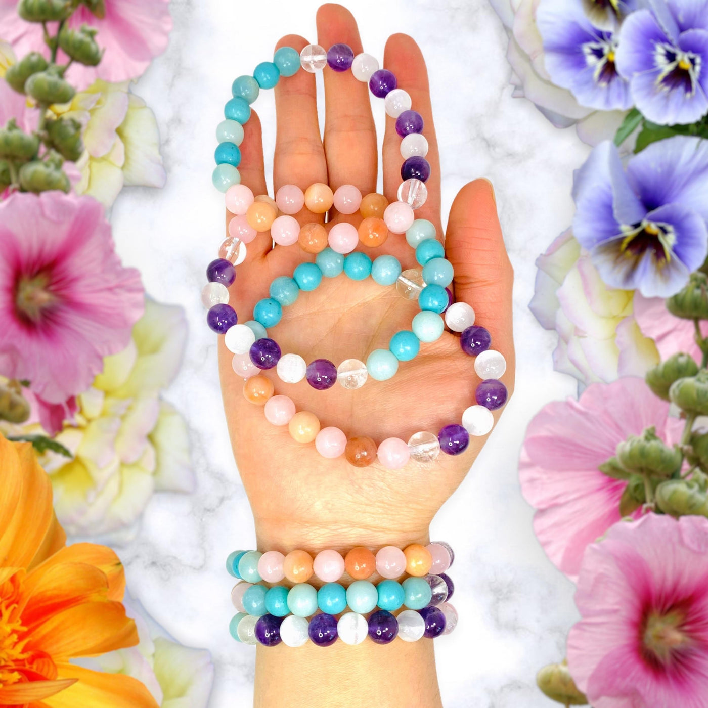 Relieve Stress Worry Bracelet | Crystal Bracelet for Women, Bead Bracelet, Beaded Bracelet with Meaning