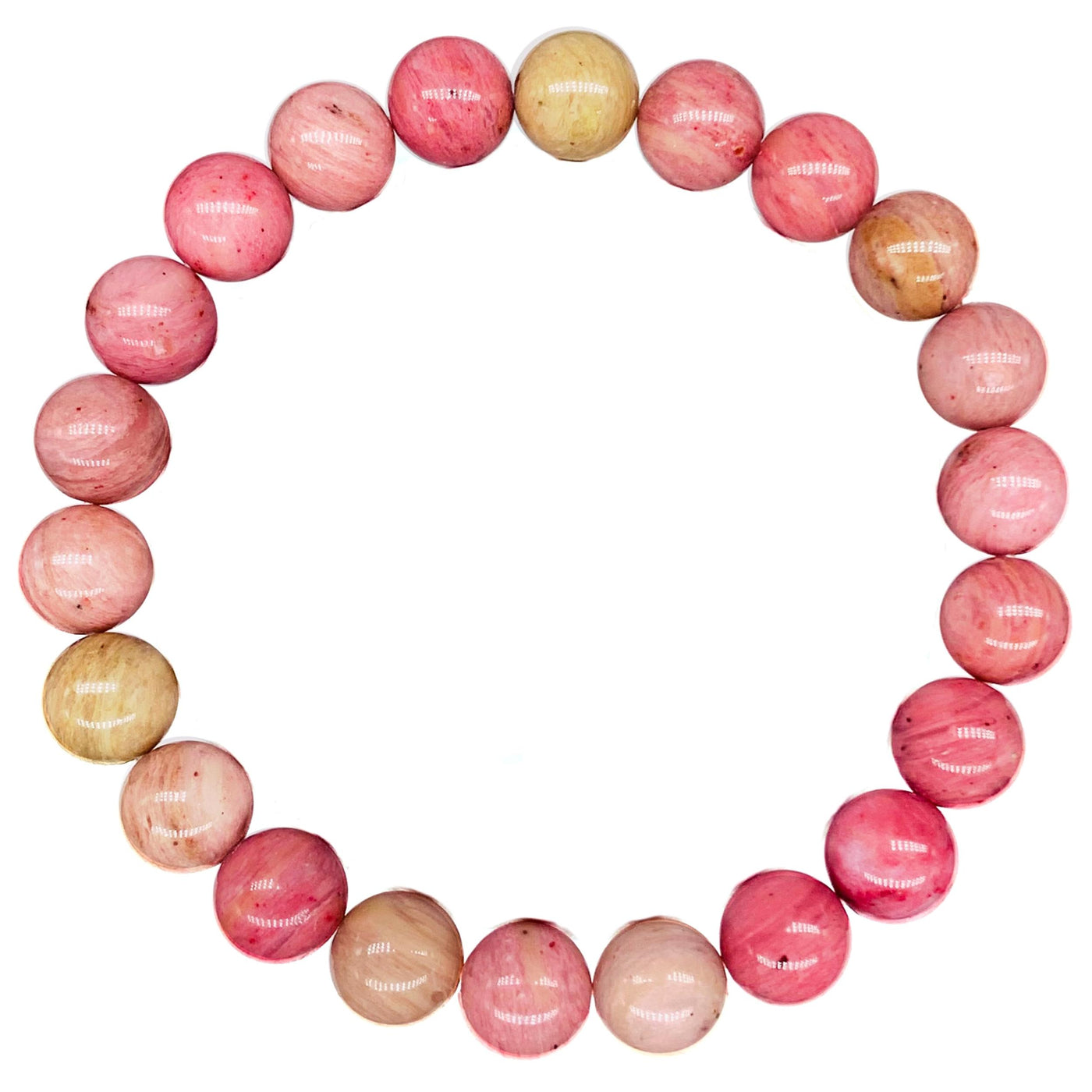Rhodonite Crystal Bead Bracelet For Women Men | Healing Crystal Beaded Bracelet | Pink Crystal 8mm Beads Wholesale Dropshipping Crystal Bracelets