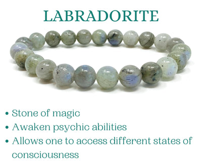 Labradorite Healing Crystal Bracelet for Women, Men | Bead Bracelet | healing crystal bracelet | 8mm beaded bracelet | soul charms | crystals for psychic power