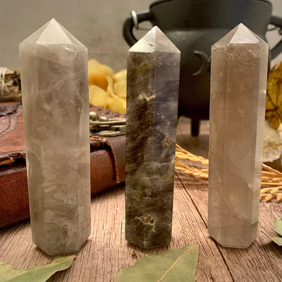 smoky quartz Healing Crystal Towers Obelisks For Money, Protection, Love, Strength