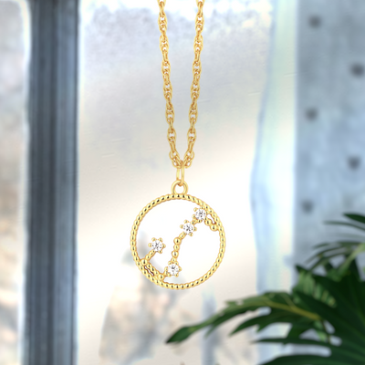 Shop Zodiac Constellation 14K Gold Necklace, Dainty Minimalist Everyday Jewelry with Meaning | Soul Charms