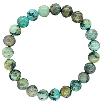 African Turquoise Healing Crystal Bracelet for Women | Men Bead Bracelets | healing crystal bracelets | 8mm beaded bracelet | soul charms