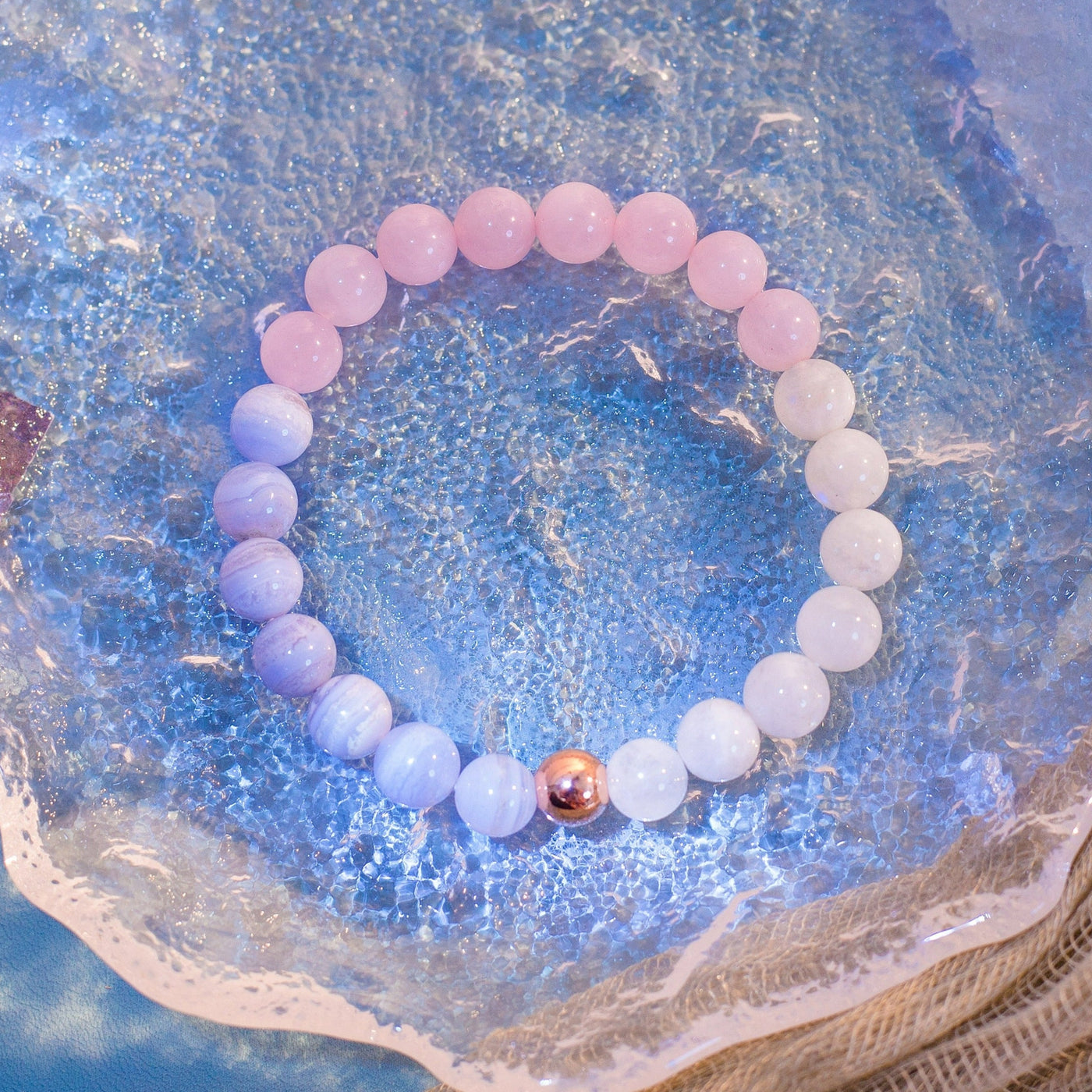 Attract Love Crystal Bracelet For Women | Bead Bracelet | Rose Quartz Moonstone Blue Lace Agate Wholesale Dropshipping Crystal Bracelets