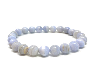 Blue Lace Agate Healing Crystal Bracelet for Women | Men Bead Bracelet | Blue crystal bracelet | healing crystal bracelet | 8mm beaded bracelet | soul charms