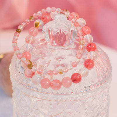 Cherry Quartz Crystal Bracelet for Women | Bead Bracelet for Love | Healing Bead Bracelet | Wholesale Dropshipping Crystal Bracelets