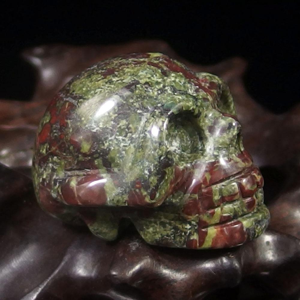 Crystal Skull - Dragon Blood Jasper Crystal Skull (1.2")
