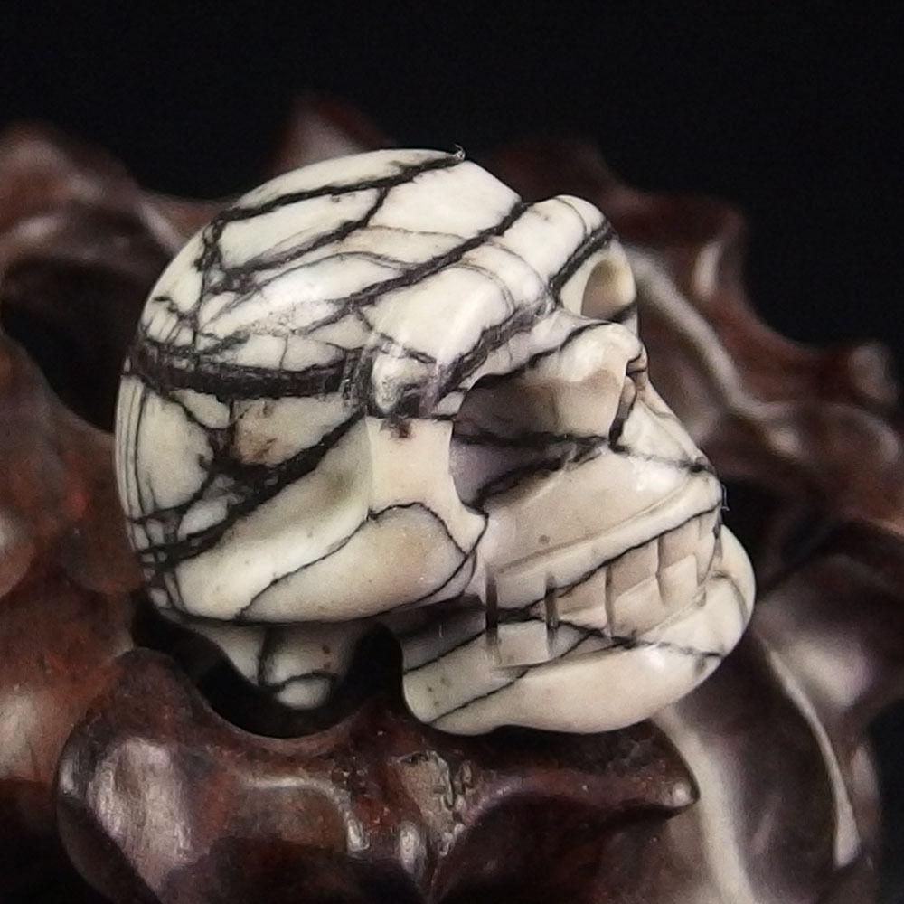 Crystal Skull - Spiderweb Jasper Crystal Skull