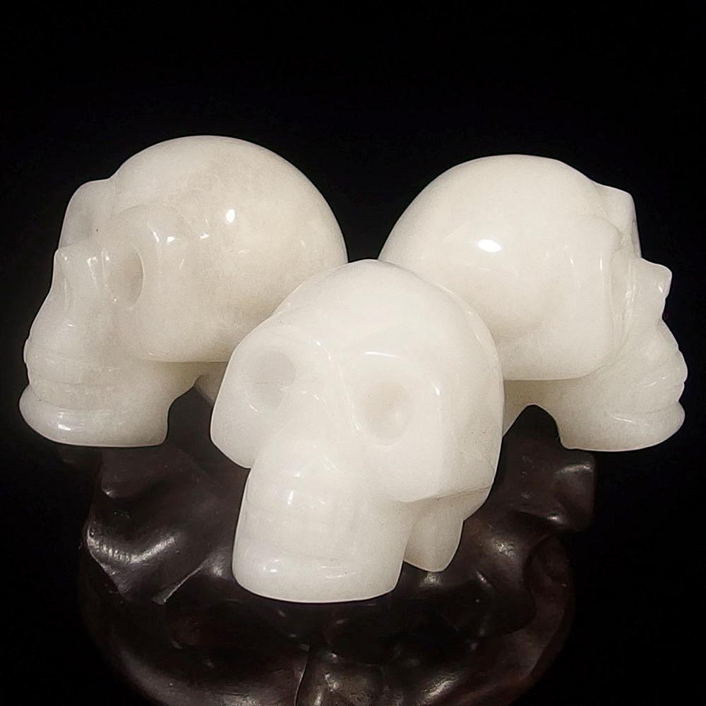 Crystal Skull - White Jade Crystal Skull 