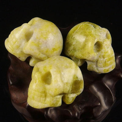 Crystal Skull - Yellow Jade Crystal Skull
