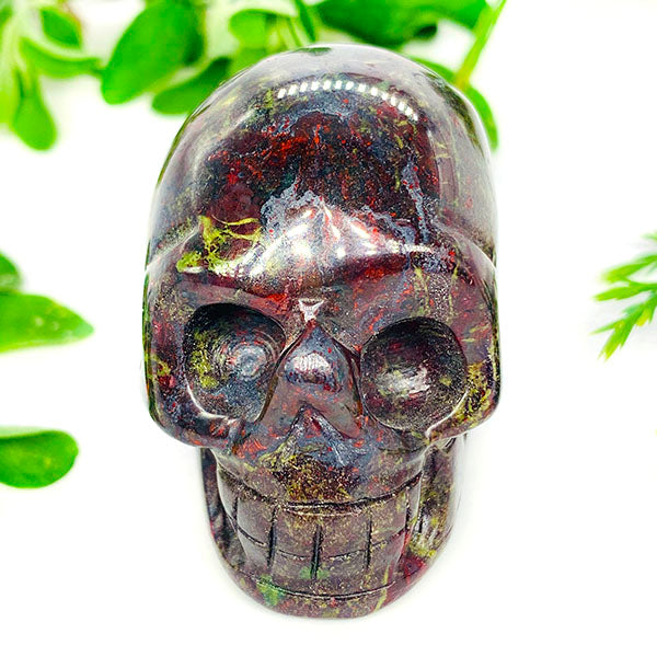 Crystal Skull - Dragon Blood Jasper Crystal Skull