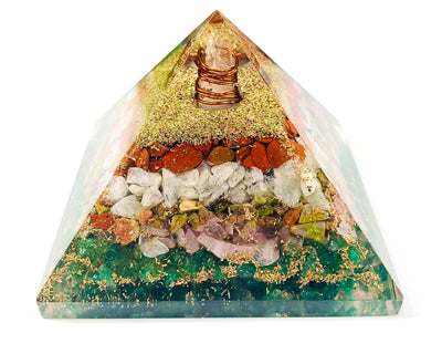 Attract Love, Self Confidence Orgone Pyramid | Crystal Rose Quartz Orgonite Pyramid EMF | Crystals for Love, Romance | Manifest Love Crystal