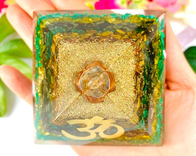 Success Willpower Confidence Crystal Orgone Pyramid EMF | Law of Attraction Manifestation | Money Magnet Energy Generator Wealth Crystals