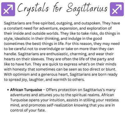 Sagittarius Zodiac Crystal Bracelet