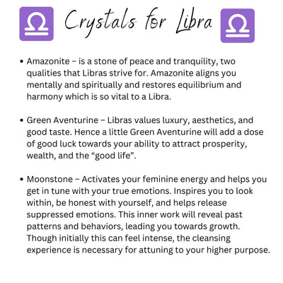 Libra Zodiac Crystal Bracelet