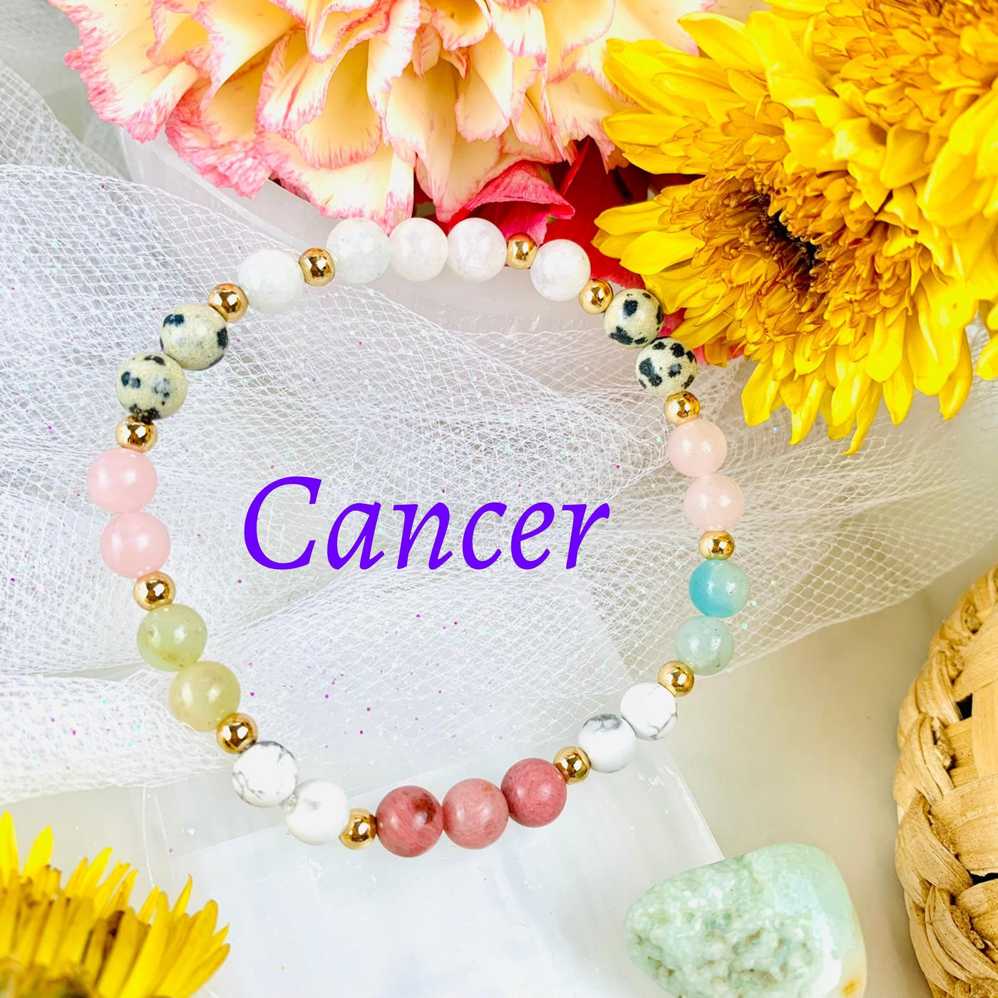 Cancer Zodiac Crystal Bracelet