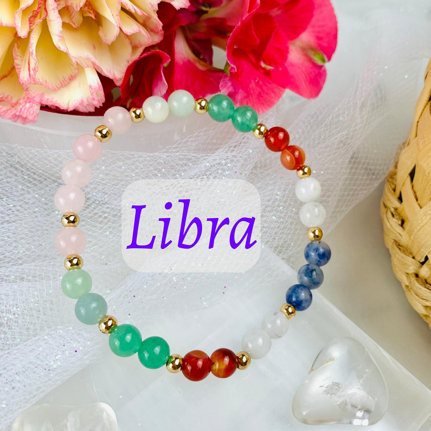 Libra Zodiac Crystal Bracelet