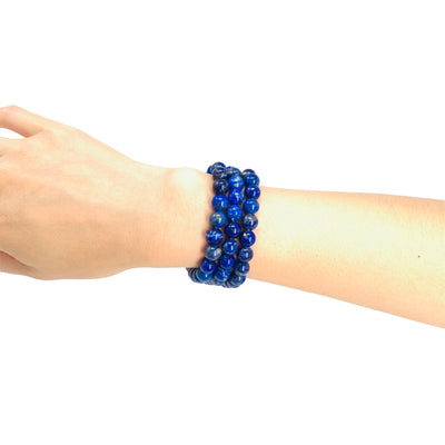 Lapis Lazuli Crystal Bracelet for Women, Men | Blue Bead Bracelet for Healing, Confidence, Strength, Courage | Throat Chakra Bracelet | Wholesale Dropshipping Gemstone Bead Bracelets