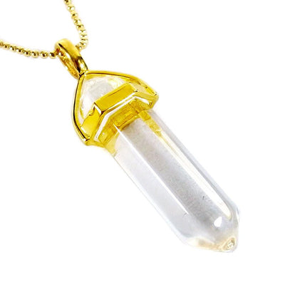 Pendant Necklaces - Clear Quartz Gemstone Pendant Necklace